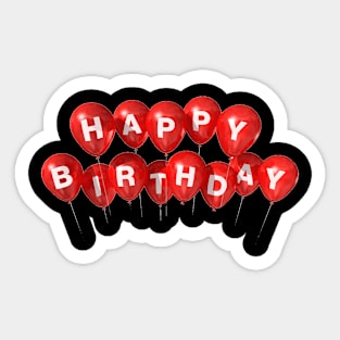 Happy birthday T-shirt Sticker